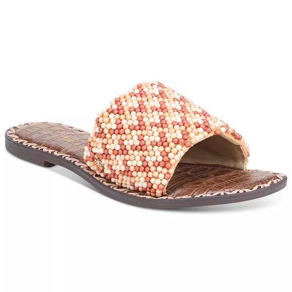 New Sam Edelman Sandals Gunner Beaded Slides size 7 - Picture 2 of 7